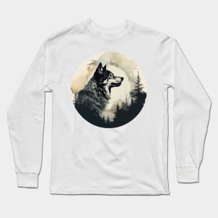 Alpha Aesthetics: The Lone Wolf Vibe Long Sleeve T-Shirt